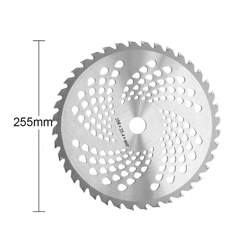 255mm alloy saw blade size reference